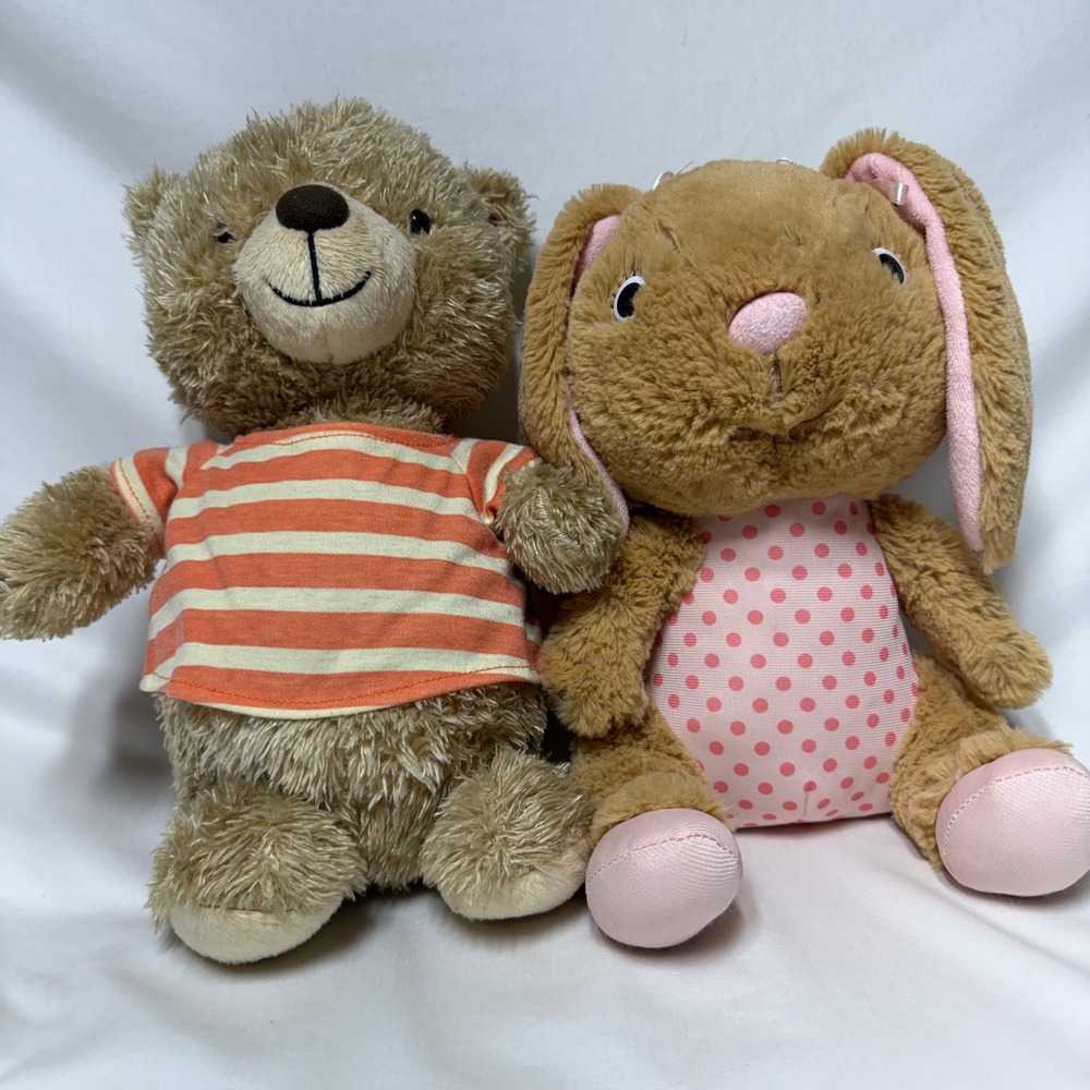 Hallmark Interactive Story Buddy Cooper the Bear Abigail the Bunny Works No Book